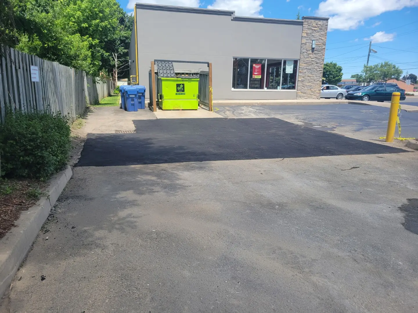 paint striping and driveway signage - Permacon