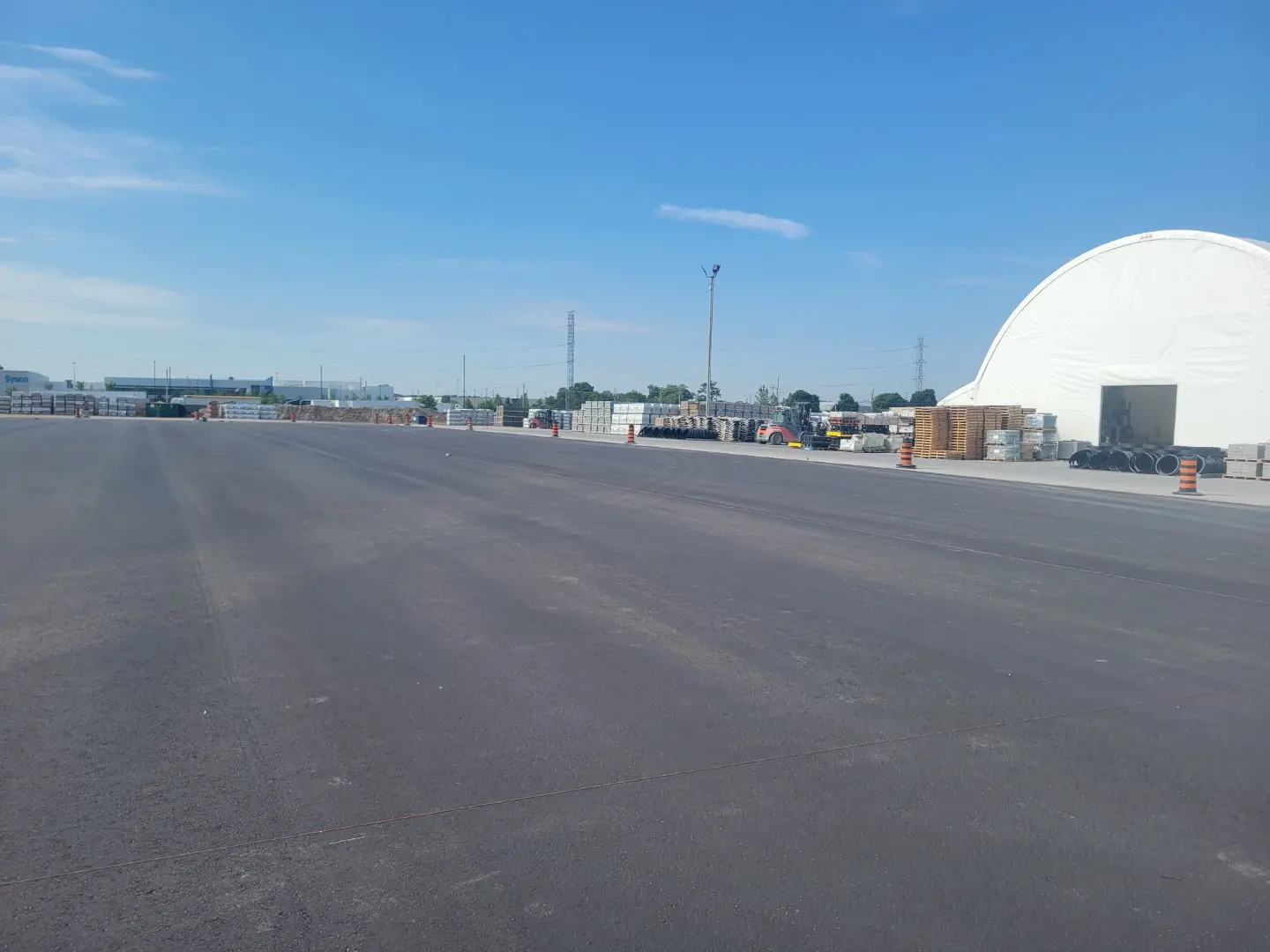 paint striping and driveway signage - Permacon