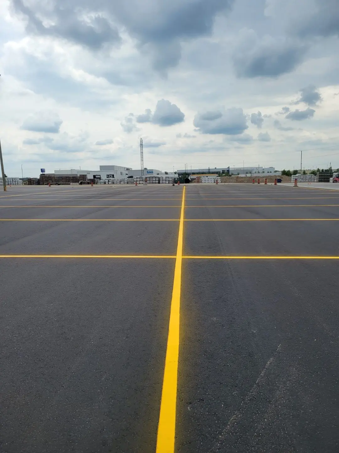 paint striping and driveway signage - Permacon