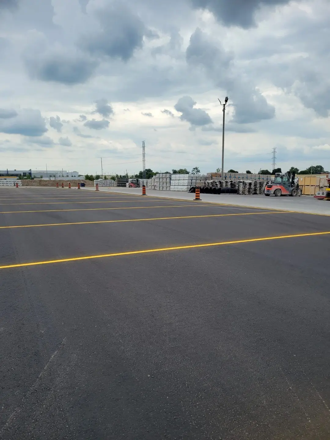 paint striping and driveway signage - Permacon