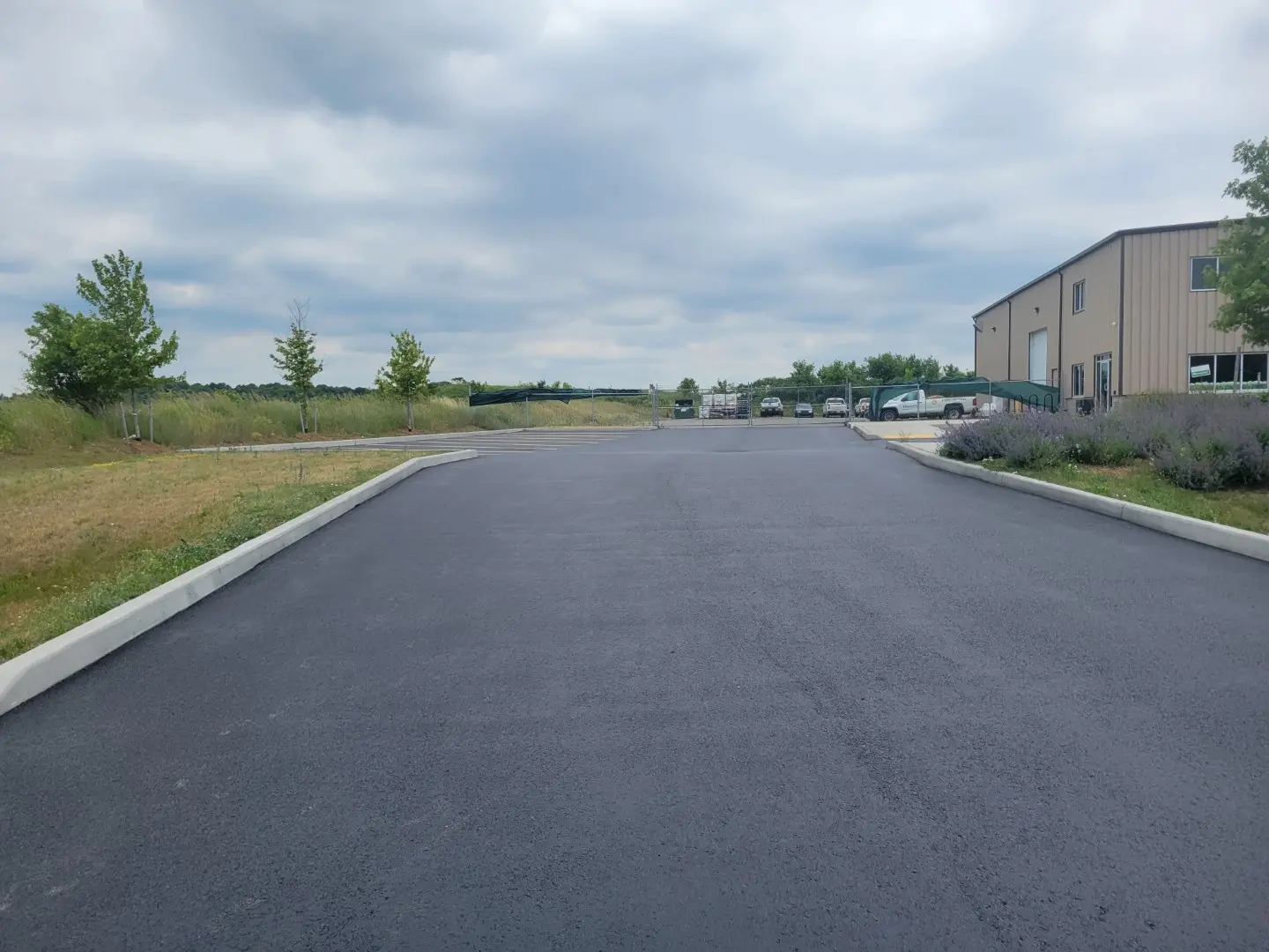 paint striping and driveway signage - Permacon