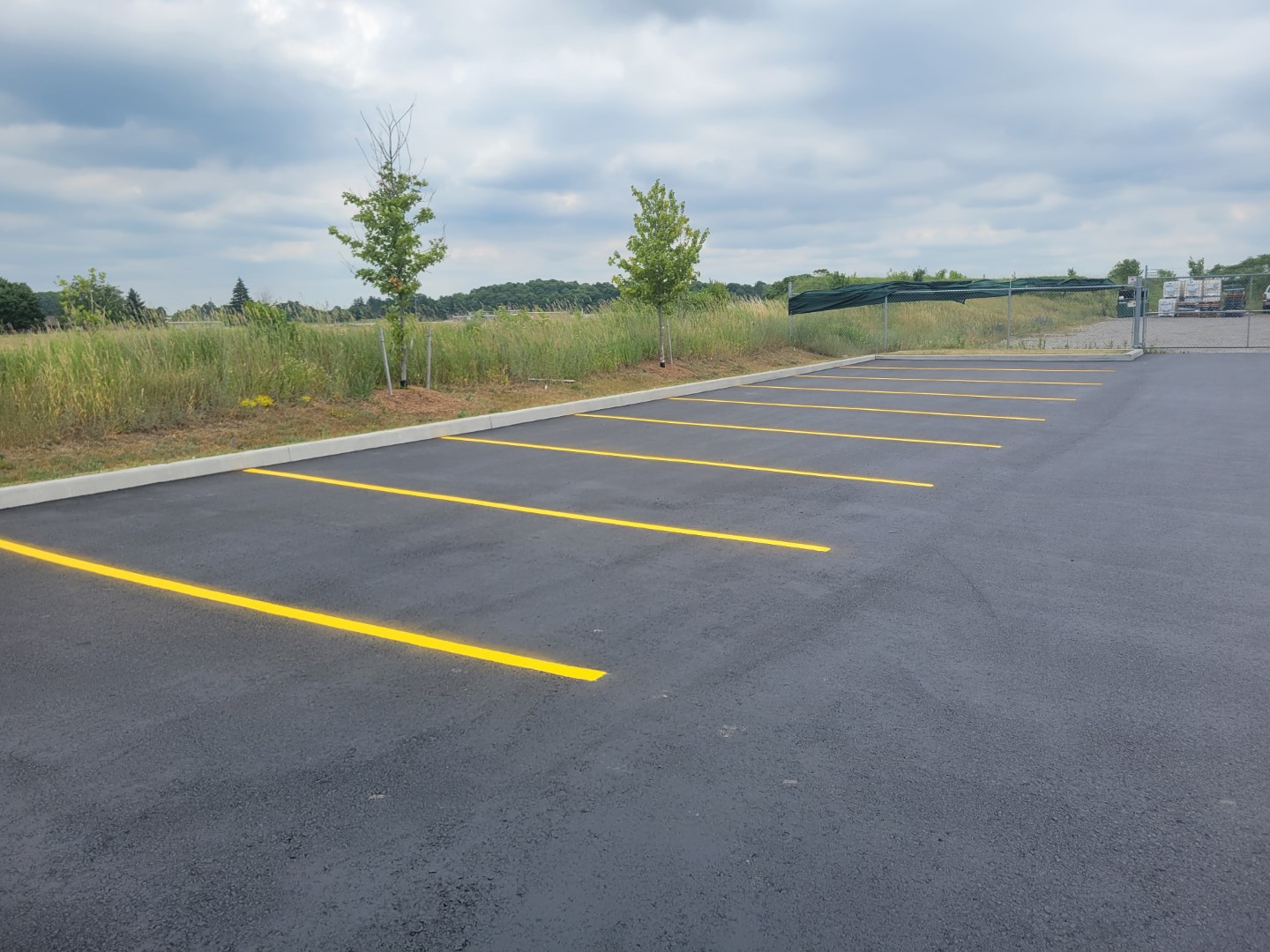 paint striping and driveway signage - Permacon