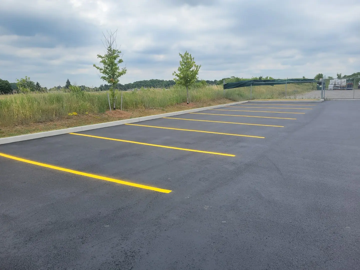paint striping and driveway signage - Permacon
