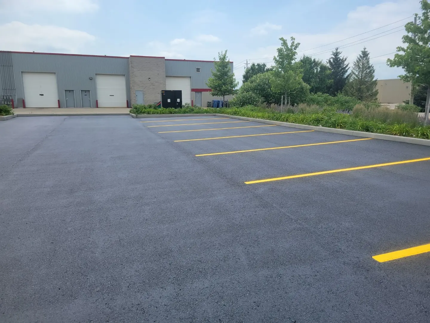 paint striping and driveway signage - Permacon