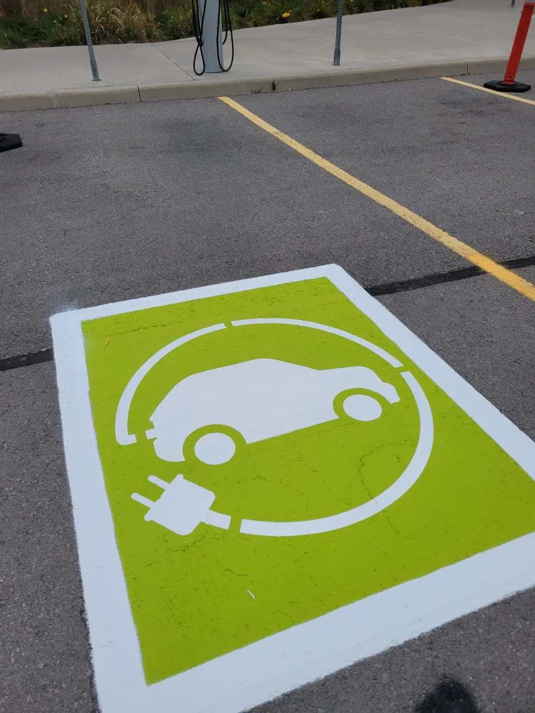 paint striping and driveway signage - Permacon