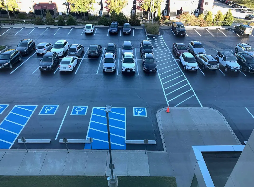 paint striping and driveway signage - Permacon